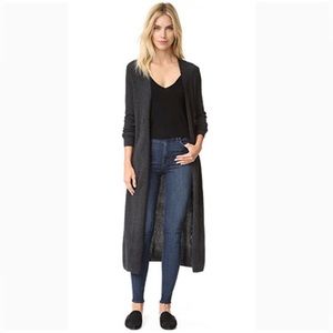 THE KOOPLES Kimono Cashmere Cardigan Size Small Black Drapey Open Front